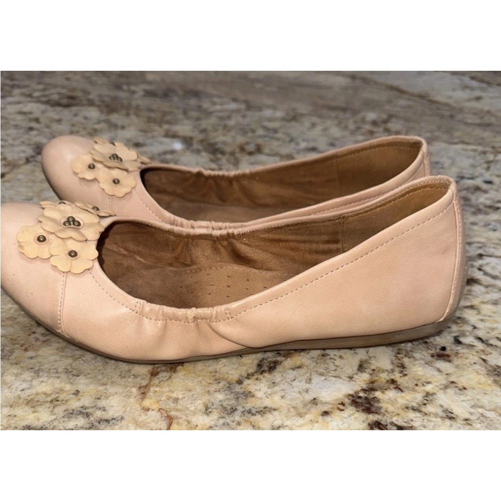 naturalizer womens shoes size 9 Ballet Flat Utopia Floral Beige Neutral Tan
